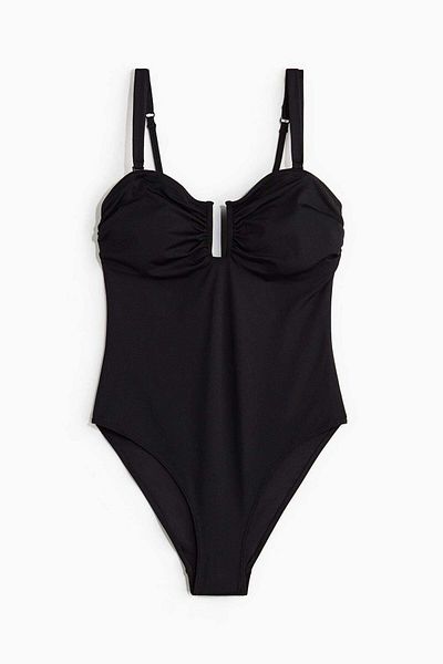 H&M Padded-cup bandeau swimsuit