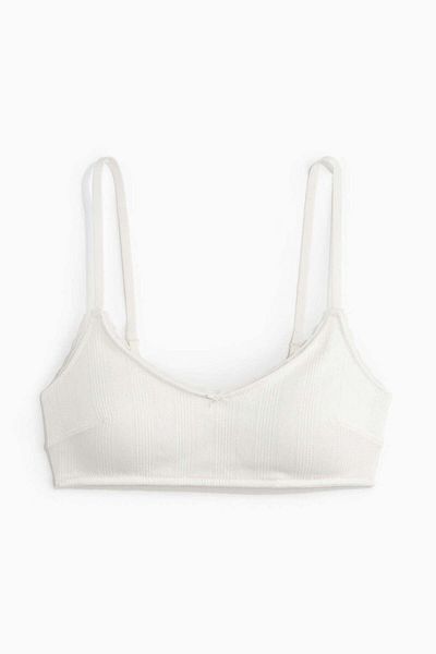 H&M Padded soft pointelle bra