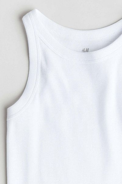 H&M Ribbed cotton vest top