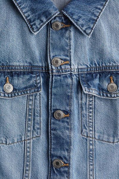 H&M Feather Soft Flared-skirt denim dress