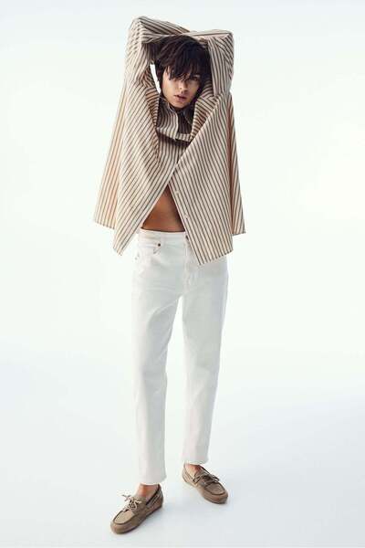 H&M بنطلون جينز رفيع يصل إلى الكاحل