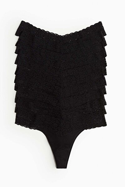 H&M مجموعة من 10 سراويل داخلية من الدانتيل