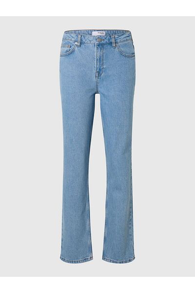 Selected Femme Straight Fit Jeans Hellblaue