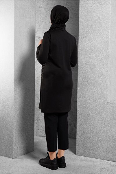 TRENDTESETTÜR Women's Black Zippered Tunic - t 42456