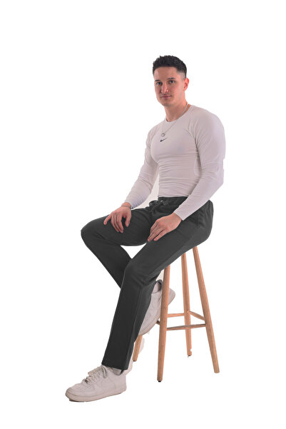 ASN concept Men's Cargo Pocket Anthracite Sweatpants (with Large Size Option)