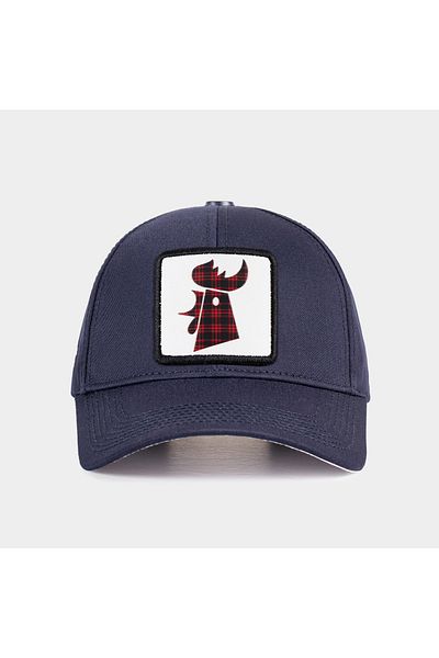 BlackBörk V1 Six Rooster Logo Navy Blue Baseball Cap
