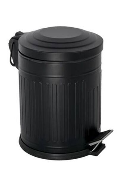 BySevil Vintage 12 Litre Pedallı Çöp Kovası Beyaz Ve Siyah | Yavaş Kapanır Amortisörlü Kapak | Mutfak