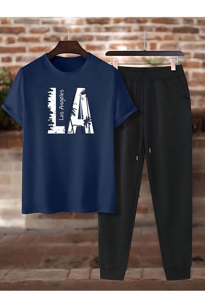 uyguntarz Σετ φόρμας Unisex 2 τεμαχίων με στάμπα Los Angles