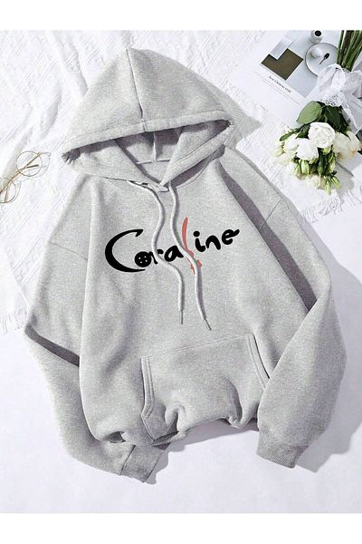 MODARİCH Coraline Winter Sweatshirt - Gray Oversize Hooded