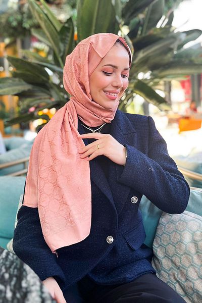 EVERMORE Ev91 Model Clover Shawl - Σχέδιο τριαντάφυλλο σε στάχτη