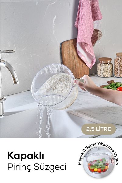 Vienev Vegetable and Fruit Straining Cream with Unbreakable Transparent Cover