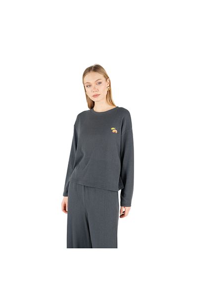 COLORDS Women's Acorn Print Long Sleeve Pajamas Set