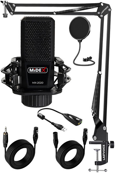 Midex Mx-2020 Stf Stüdyo Kondenser Mikrofon Stand Filtre