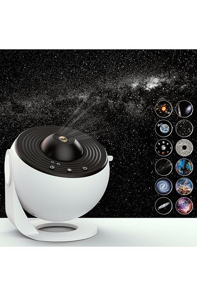 COOYA Star Projector, with 4K Replaceable 12 Galaxy Discs, Timed Night Light, for Bedroom Decor