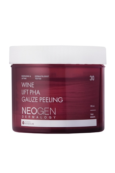 Neogen Wine Lift PHA Gaze Peeling 190 ml 30 buc - tampoane peeling cu extract...