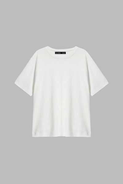 Sekizbiraltı Basic Relaxed Fit Λευκό Γυναικείο Tshirt