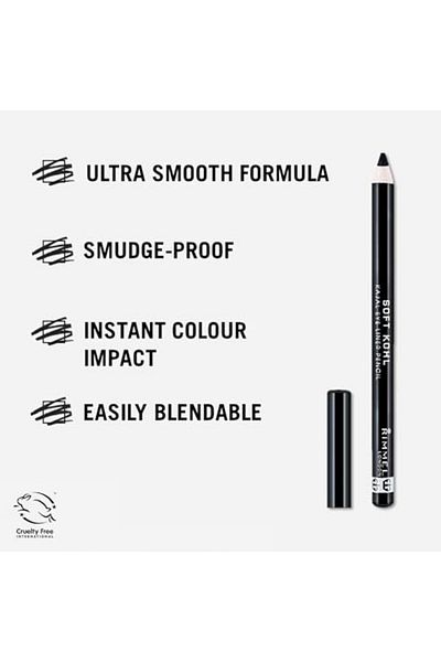 Rimmel London, Soft Kohl Liner, 61 Jet Black, 1.2 G