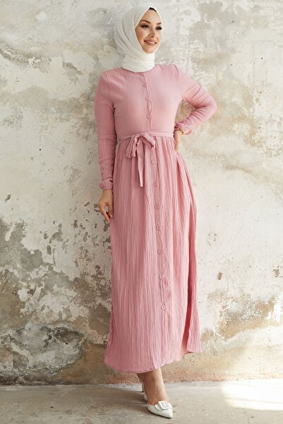 InStyle Φόρεμα με ζώνη αποξηραμένο τριαντάφυλλο Lemina