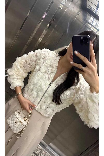 BelezaStore Jacheta alba de dama