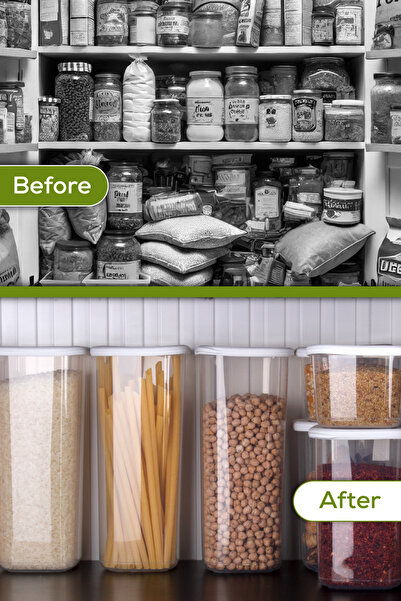 Vienev Set of 15 Lux White Airtight Food and Spice Storage