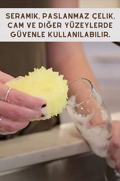 3A GRUP Stepy Smiling Face Special Dish Sponge – Durable, Ergonomic and Double-Sided Cleaning