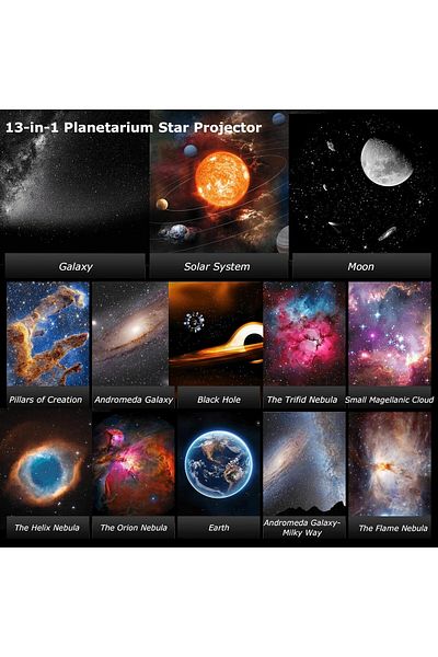 AWH Nawchedo Home Planetarium Projector – Star Ceiling Projector with 13 Film Discs,