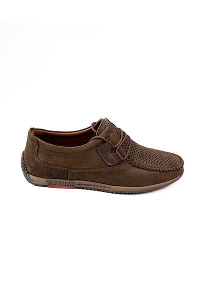 JAMES FRANCO Ανδρικά casual παπούτσια 5092 καφέ Nubuck Δερμάτινα