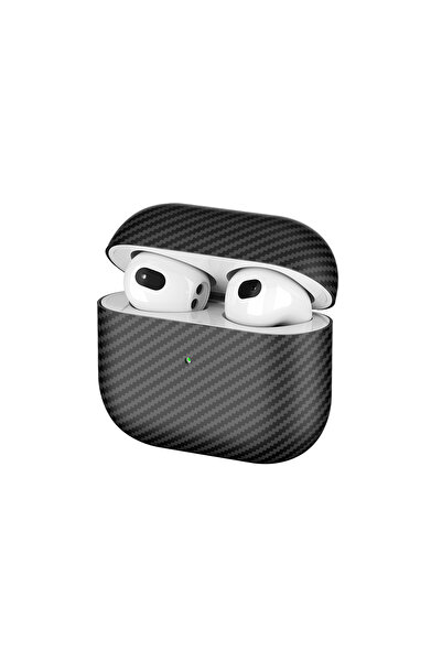 UnDePlus سماعات ابل ايربودز الثالثة حافظة متوافقة مع الجيل 600D من ألياف الكربون لسماعات الرأس 43