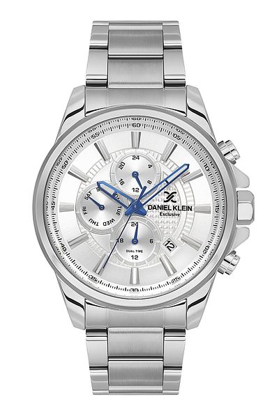 Daniel Klein Exclusive All Functions Active, Calendar, Steel Bracelet Metallic Dial Men's Wristwatch