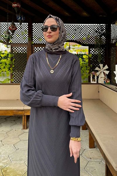 Rabia Şamlı Πλεκτό φόρεμα Anthracite Rain