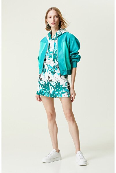 Network Mavi Desenli Şort