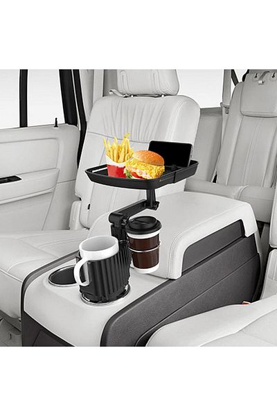 Techmaster 360 °   Portable Car Auto Truck Truck Phone - Double Cup Holder Tray Table