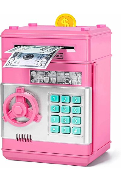 AWH حصالة إلكترونية - خزنة آمنة بكلمة مرور للصراف الآلي، صندوق نقود يتم تمرير...