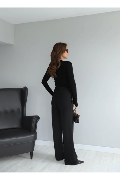 Purple by Banu Beli Lastikli İpli Pantolon