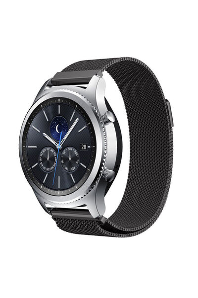 Techmaster Samsung Gear Watch 3 41mm Active 2 40 44mm Uyumlu Metal Hasır Kord...