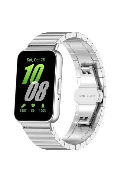 Techmaster Samsung Galaxy Fit 3 R390 Compatible Metal Link Steel Cord Strap