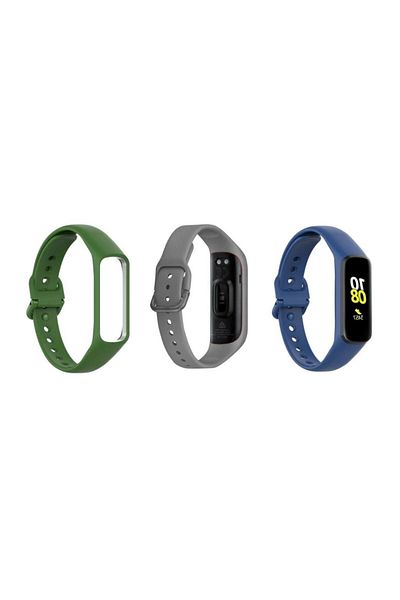 Techmaster Samsung Galaxy Fit 2 Compatible R220 Tme Silicone Cord Strap Set of 3