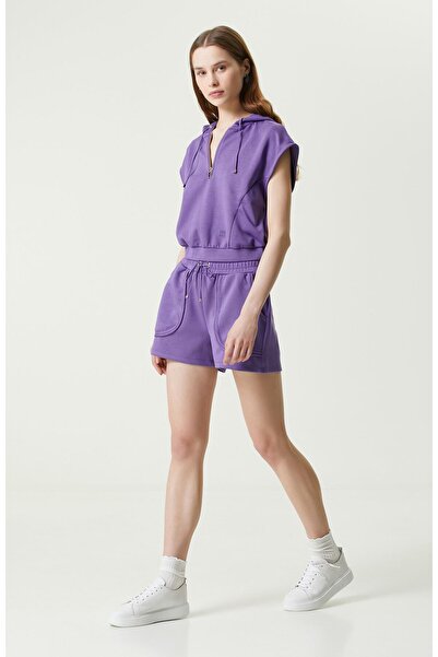 Network Mor Kolsuz Kapüşonlu Sweatshirt