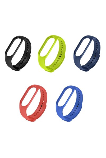 Techmaster Xiaomi Mi Band 3 Mi Band 4 Compatible Smart Bracelet Tme Set of 5 Cord Strap