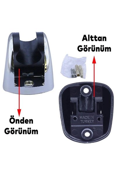 Nalbur Bakkal 5 Fonksiyonlu Banyo Duş Seti Çelik Örgü Hortum Mafsal Ve Başlık Set