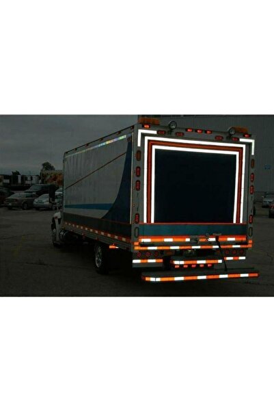 Techmaster Reflektör Fosforlu Reflektiv Şerit Bant Tüvtürk Uyumlu 2 Metre Kırmızı