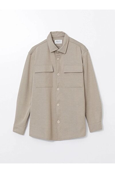 LC Waikiki LCW Vision Bej Regular Fit Uzun Kollu Erkek Gömlek Ceket