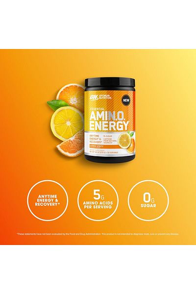 Optimum Nutrition Amino Energy, Citrus Spritz, 30, Support Energy