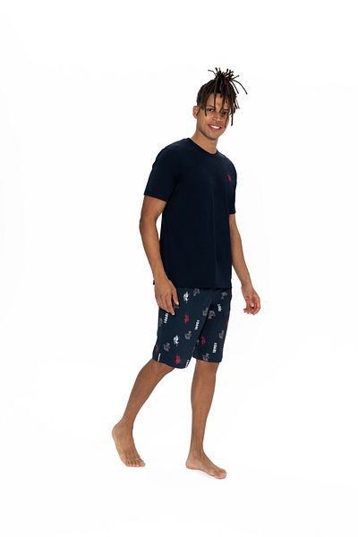 U.S. Polo Assn. Πόλο Ασν. Ανδρικό σετ πιτζάμα από 100% βαμβακερό σορτς - ILC2.18C86O7A