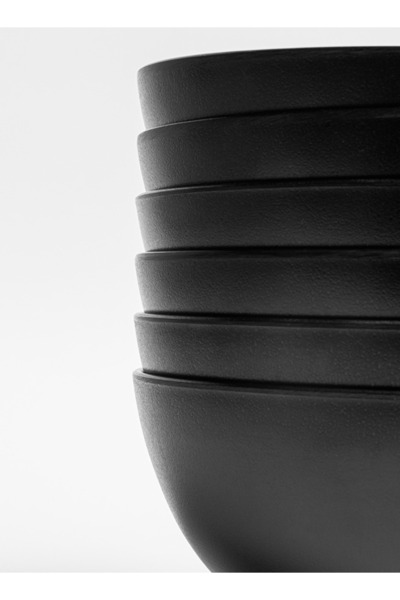 mastergold ( 15 CM ) 6 Piece Melamine Soup&Soup Bowl,Black,Durable Dishwasher Safe Unbreakable Melamine Plate