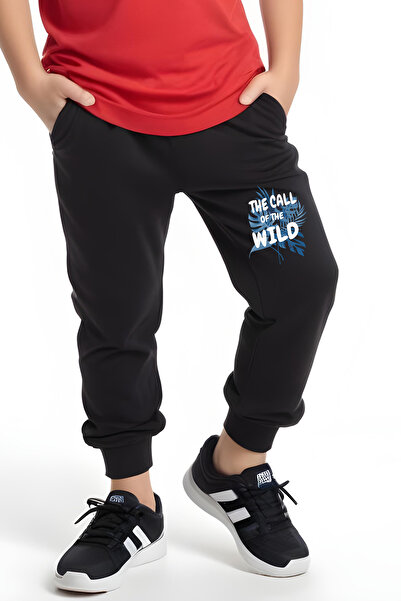 YA KO KİDS Wild Printed Boy's Short Sleeve Double Pocket Bottom-Top Set