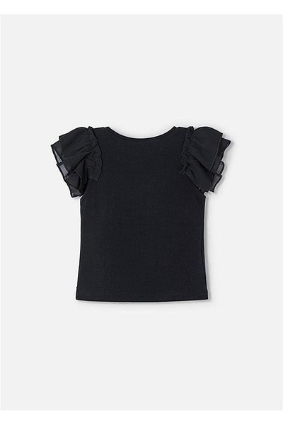 MAYORAL Tricou cu mânecă cu volan din tul pentru fete 3013