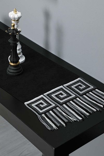 Aisha's Design 120X40 cm Runner - Fringed and Motif, R-91O