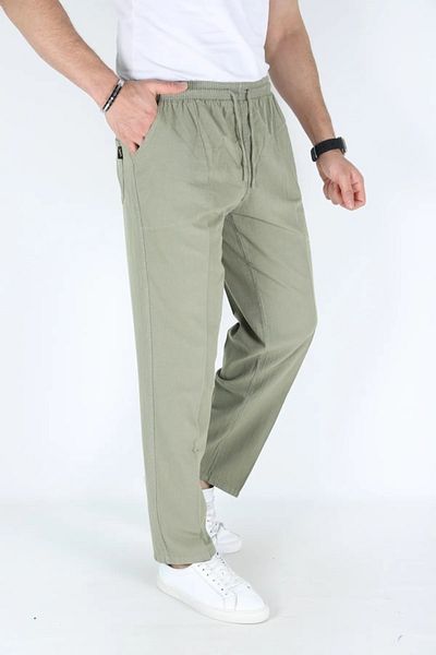 BEYAZTOPTAN Unisex Time Green Hambez Elastic Casual Fit Cotton Training Pants Bottom Pants