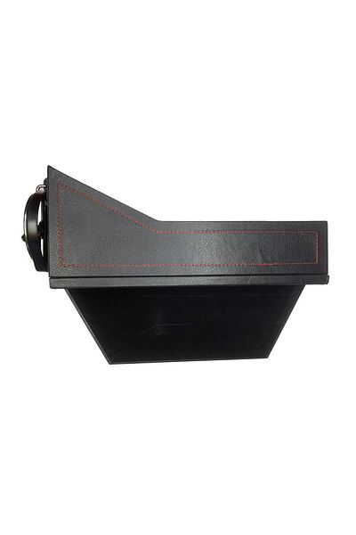 Techmaster Leather Covered Driver Seat Side Organizer Cup Holder Black for Vehicle